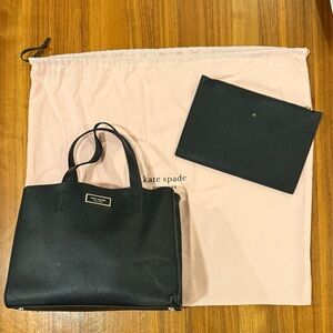 EUC Kate Spade New York Sam medium satchel with matching wallet and dust cover